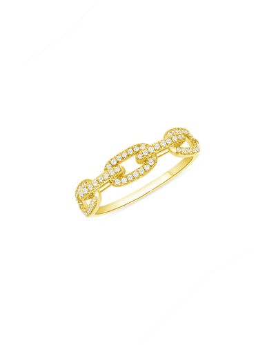 Ron Hami 14k Gold Pavé Diamond Chain Ring - Metallic