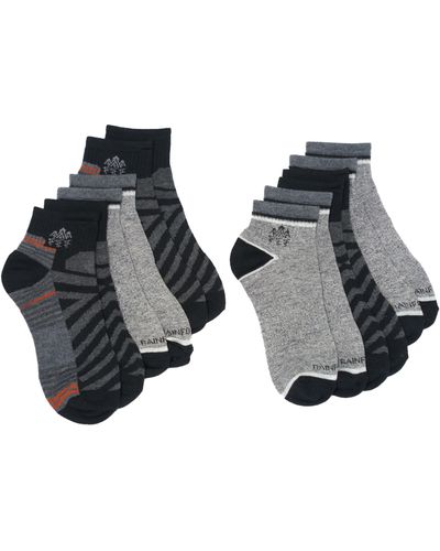 Rainforest Flat Knit Pack Of 6 Ankle Socks - Black