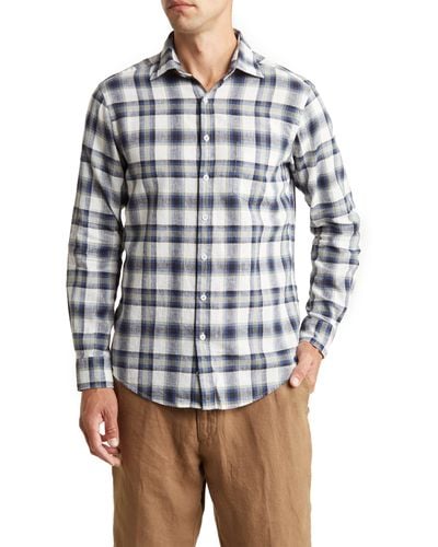 Rodd & Gunn Clearwater Plaid Linen Button-up Shirt - Multicolor