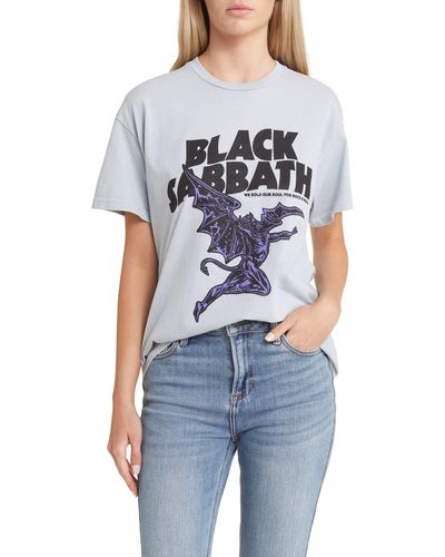 THE VINYL ICONS Black Sabbath Graphic T-shirt - Blue