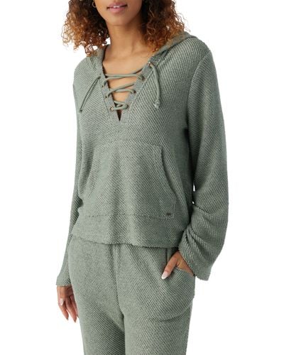 O'neill Sportswear Tanya Terry Lace-up Hoodie - Green