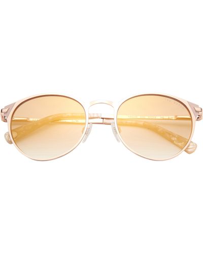 Ted Baker 53mm Round Sunglasses - White