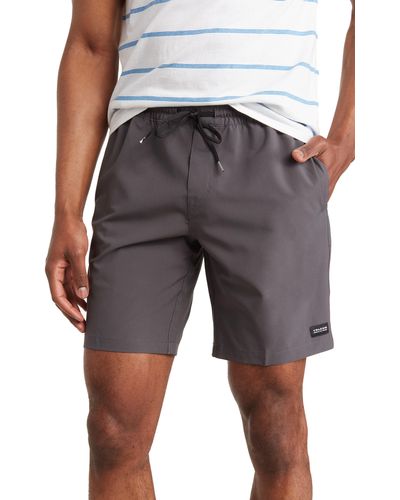 Volcom Stones Hybrid Drawstring Waist Shorts - Gray
