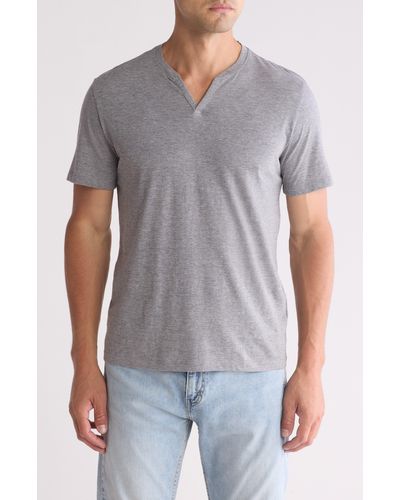Abound Split Neck T-shirt - Gray