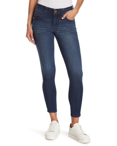 Democracy Ab Technology Crop Ankle Skinny Jeans - Blue