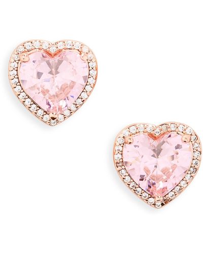 Kate Spade My Love Pink Heart Stud Earrings
