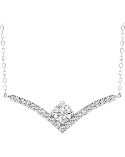 Badgley Mischka White Gold Lab Created Diamond Necklace - Metallic
