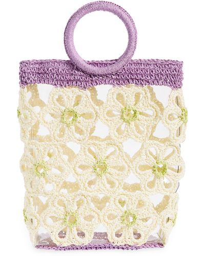 Lele Sadoughi Marigold Crochet Trim Top-handle Bag - Pink