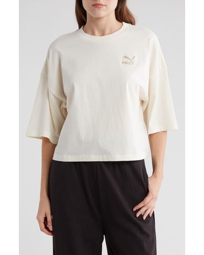 PUMA Classic Oversize Crop T-shirt - White