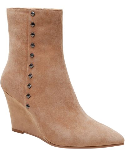 Lisa Vicky Sassy Pointed Toe Wedge Bootie - Brown