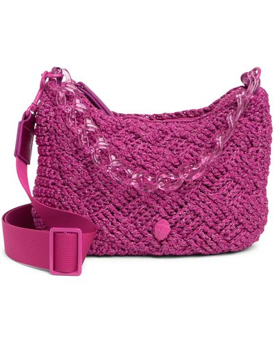 Kurt Geiger Crochet Crossbody Bag - Purple
