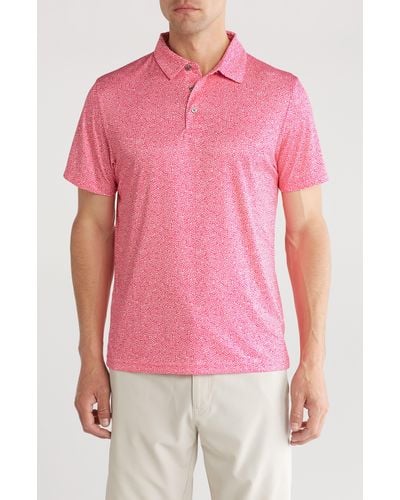 PGA TOUR Geo Print Golf Polo - Pink