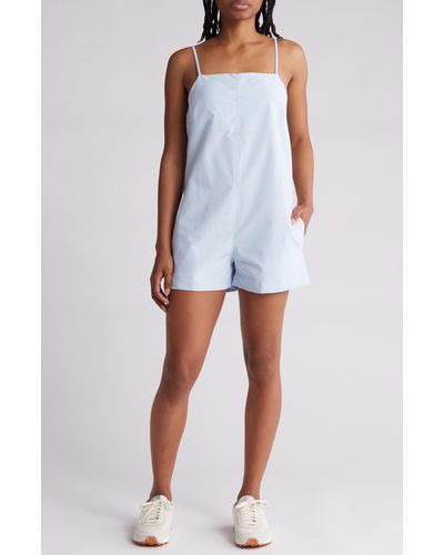 Vici Collection Crystal Cotton Romper - Blue