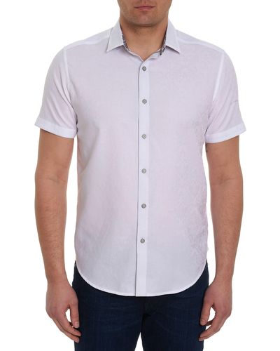 Robert Graham Bayview Short-sleeve Button-down Shirt - White