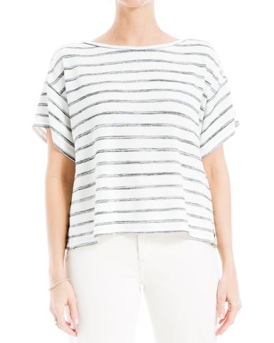Max Studio Marble Stripe T-shirt - White