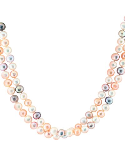 Effy Sterling Silver 8-9mm Multicolor Freshwater Pearl Long Necklace