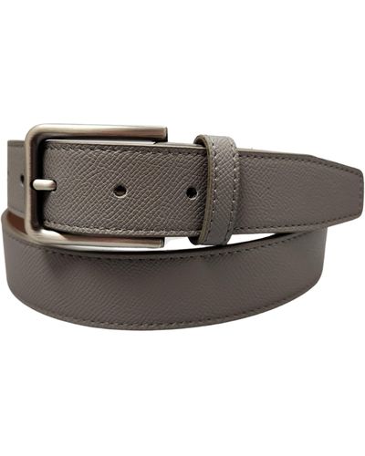 Vince Camuto Gray Textured Leather Belt