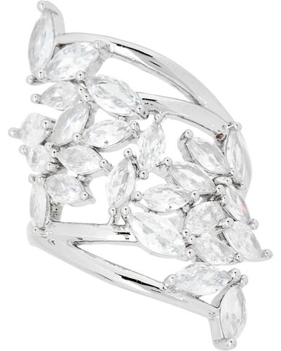 Nordstrom Cubic Zirconia Leaf Ring - White