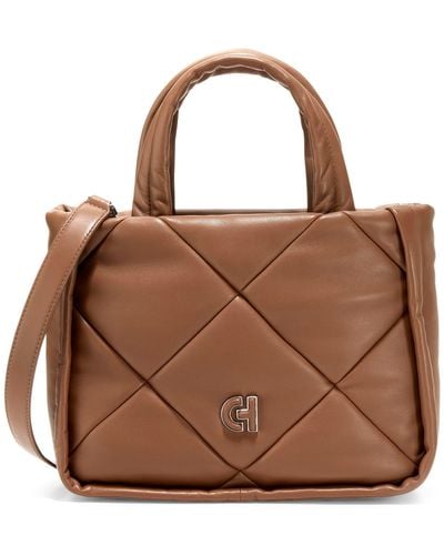 Cole Haan Puff Quilted Leather Tote - Brown