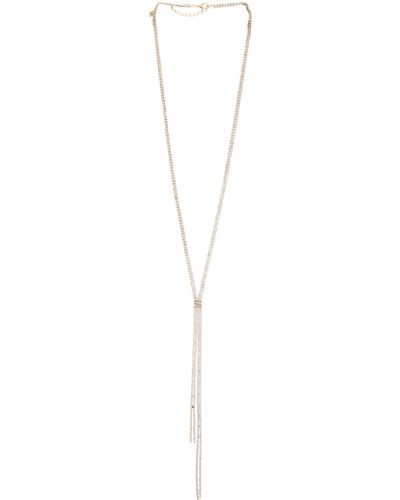 Cara Crystal Y-necklace - White