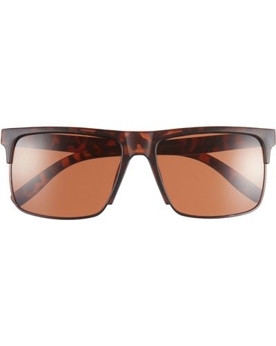 Vince Camuto Square Half Frame Sunglasses - Brown