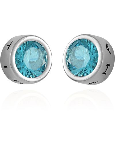 Tahari Crystal Stud Earrings - Blue