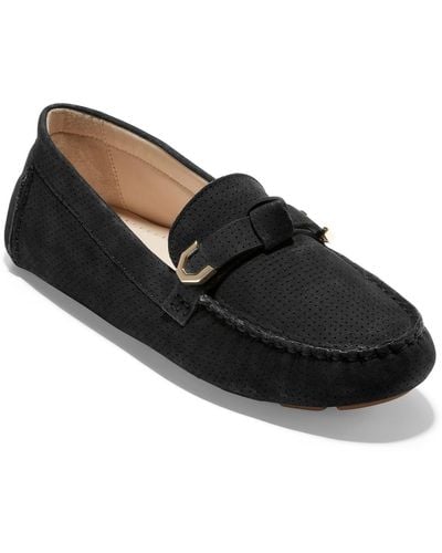 Cole Haan Evelyn Bow Leather Loafer - Black