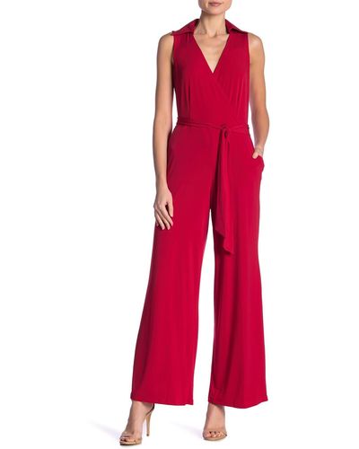 Red Nina Leonard Jumpsuits and rompers for Women | Lyst