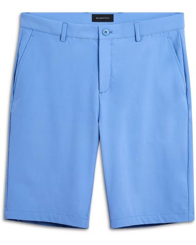 Bugatchi Flat Front Shorts - Blue