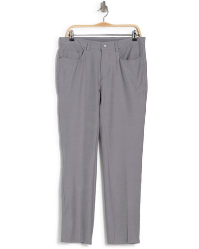 Greg Norman Solid Woven Pants - Gray