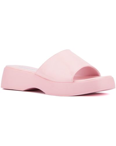 Olivia Miller Ambition Slide Sandal - Pink