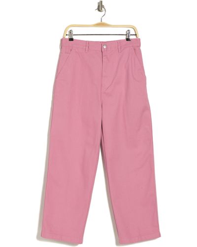 Obey Brighton Crop Carpenter Pants - Pink