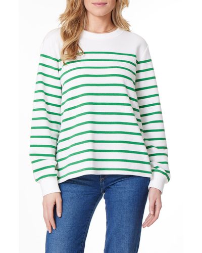 C&C California Bee Stripe Crewneck Pullover - Green