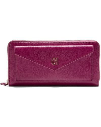 Cole Haan Town Contintental Leather Wallet - Purple