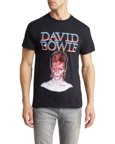 Merch Traffic David Bowie Photo Graphic T-shirt - Gray