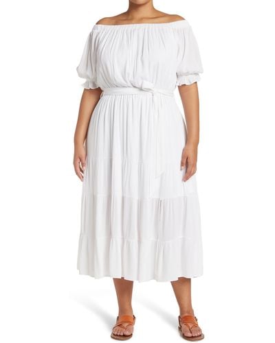 Love By Design Lulu Off The Shoulder Maxi Dress - White