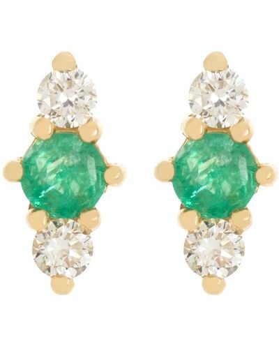 Bony Levy Diamond Stud Earrings - Green