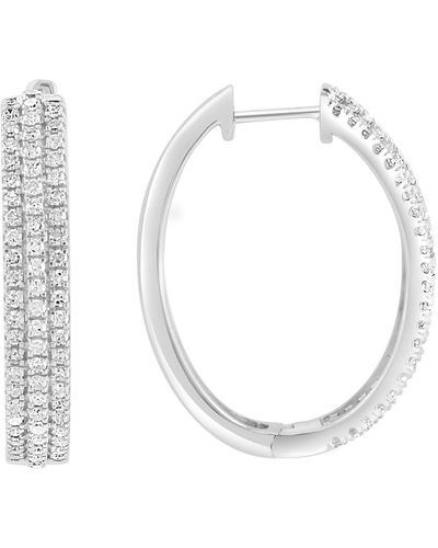 Effy Diamond Hoop Earrings - White