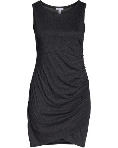 Leith Ruched Sheath Dress In Gray Medium Charcoal Heather At Nordstrom Rack