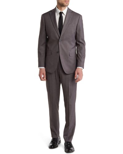 Nordstrom Trim Fit Pinstripe Notch Lapel Suit - Gray