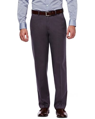 Haggar Premium No Iron Khaki Classic Fit Pant - Gray