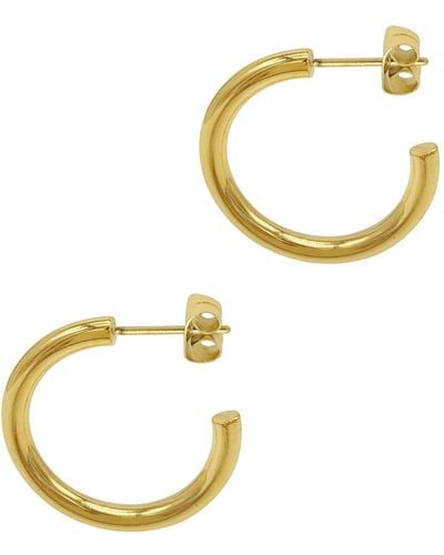 Adornia Water Resistant Tube Hoop Earrings - Yellow