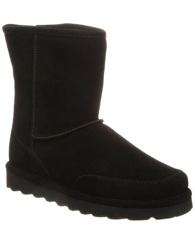 BEARPAW Brady Wool Lined Suede Boot - Black