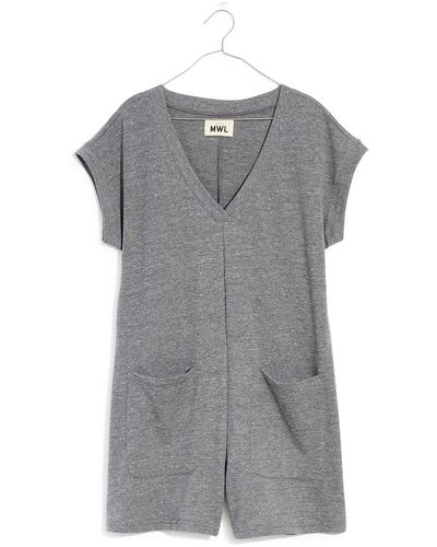 MWL by Madewell Skyterry Romper - Gray
