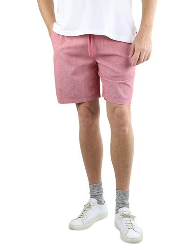 Jachs New York Stretch Chambray Pull-on Shorts - Red