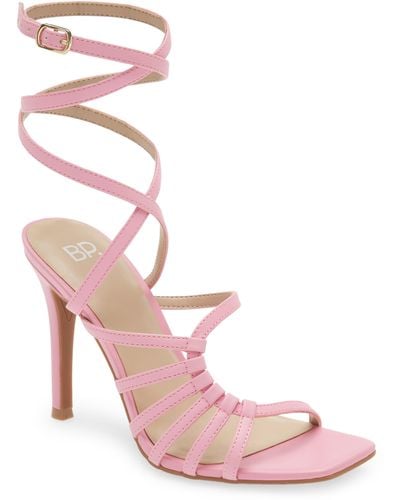 BP. Valerie Wraparound Ankle Strap Sandal - Pink