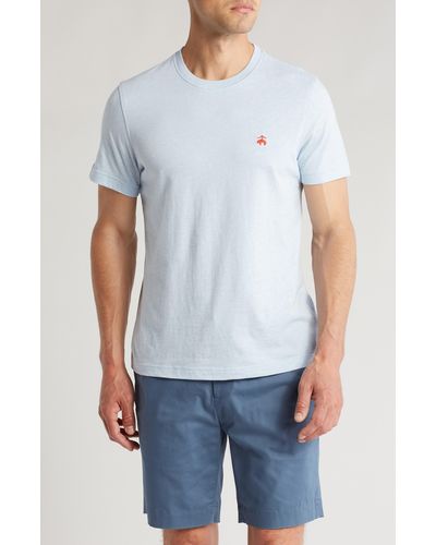 Brooks Brothers Logo Embroidered Cotton Jersey T-shirt - Blue
