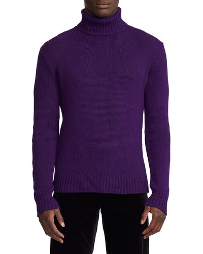 Ralph Lauren Purple Label Cashmere Turtleneck Sweater - Purple