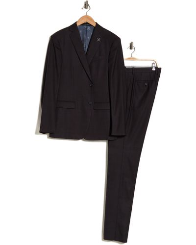 John Varvatos Bleecker Wool Blend Suit - Black