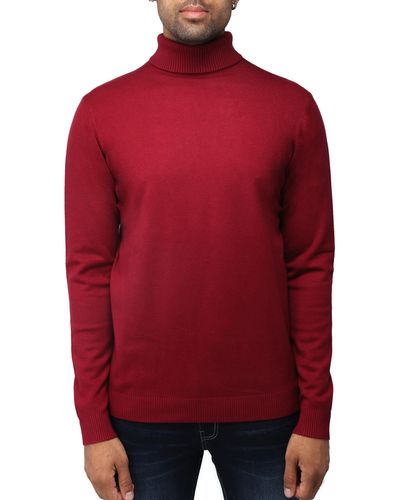 Xray Jeans Turtleneck Pullover Sweater - Red
